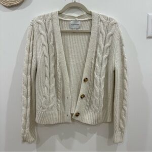 Cream Cable Knit Cardigan
